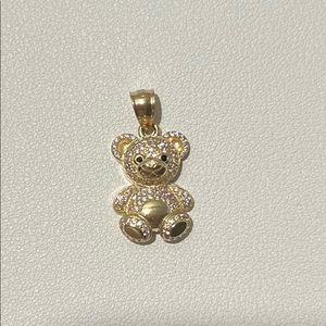 Real 14K Gold Teddy Bear Pendant